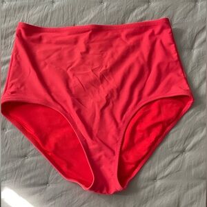 Women’s medium aerie high wasted coral swim bottoms